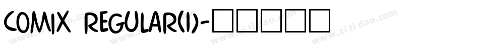 Comix Regular(1)字体转换
